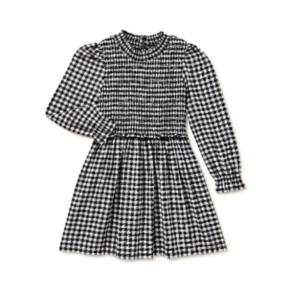 Toddler Girls Plaid Gingham Brushed Flannel Dress Size 3T
